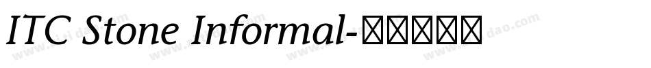 ITC Stone Informal字体转换